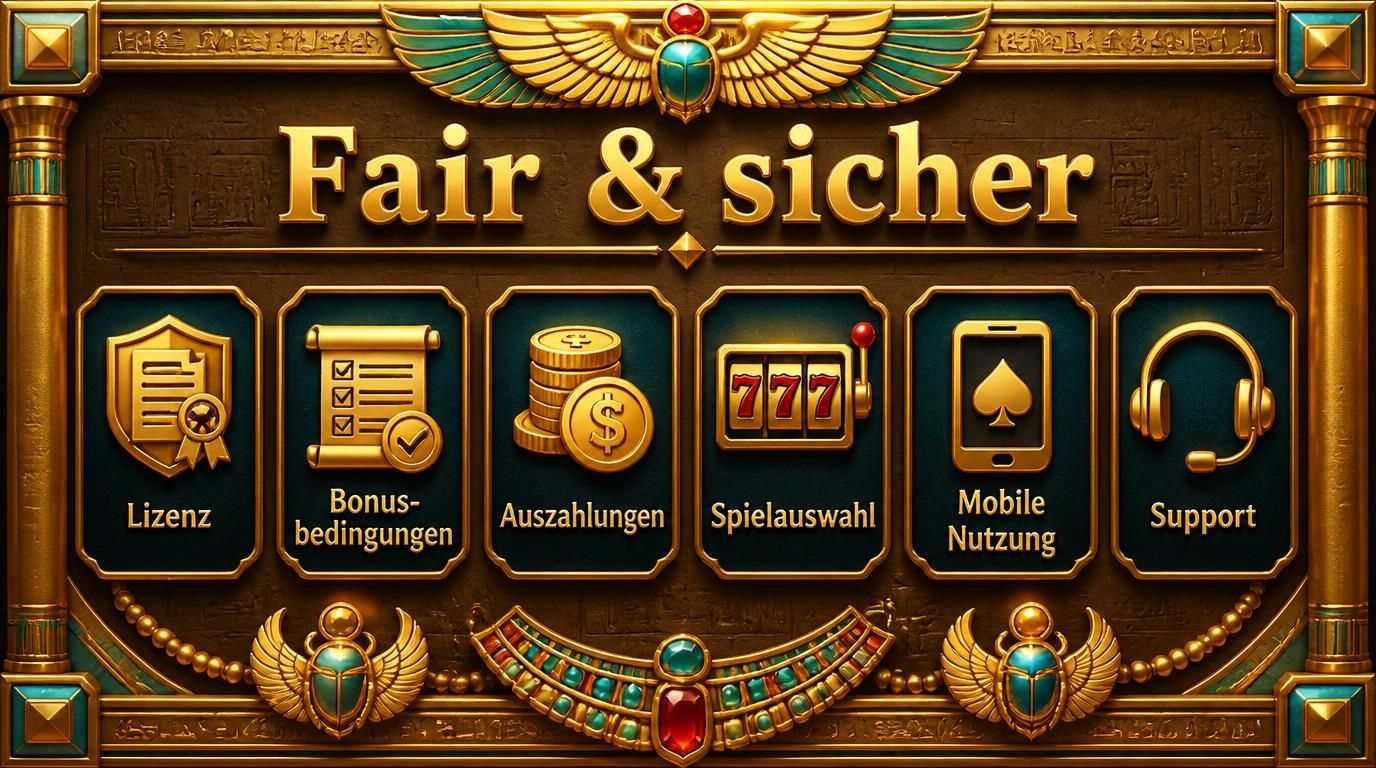 Symbolische Illustration deutscher Casino-Kriterien mit ikonischen Darstellungen